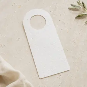 Colgante para botella de papel plantable sin impresión