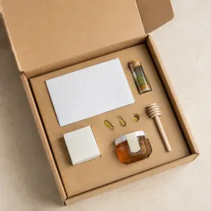 Pack regalo con miel, miniterrario, postal plantable y cápsulas de semillas