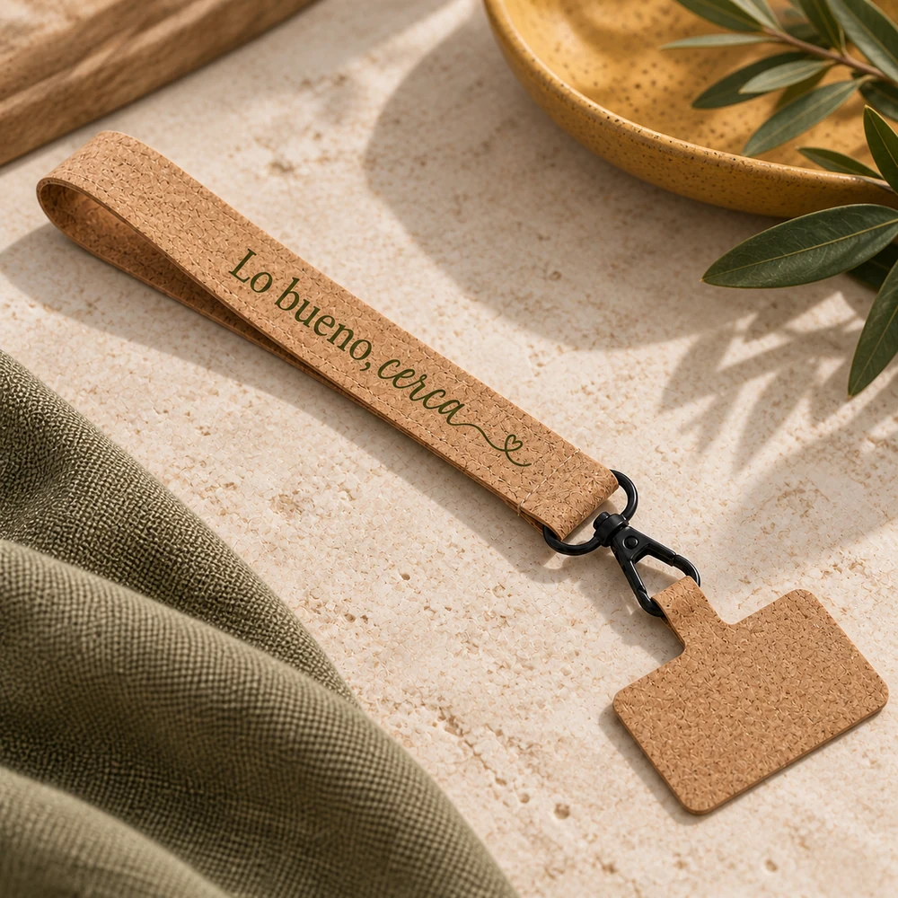 Pulsera Cerca en natural, detalle de la personalización a una tinta.